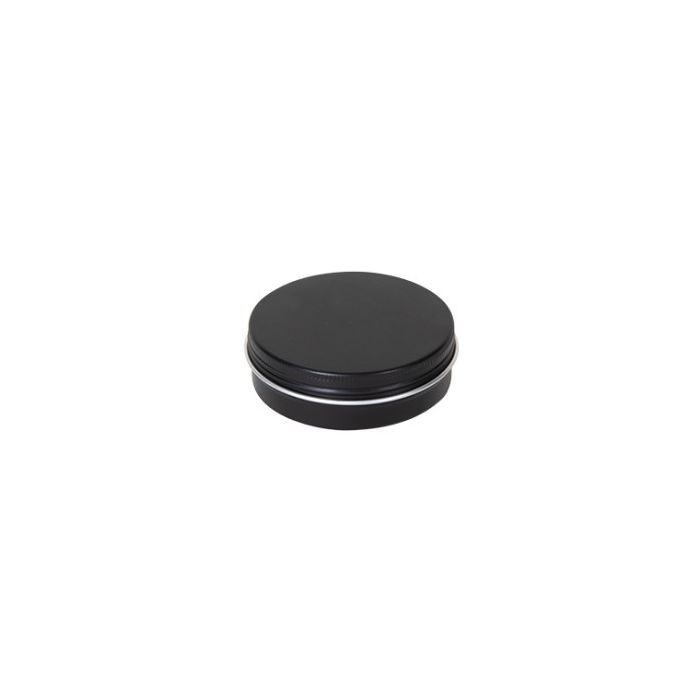 Rond zwart alu blikje - 100 ml