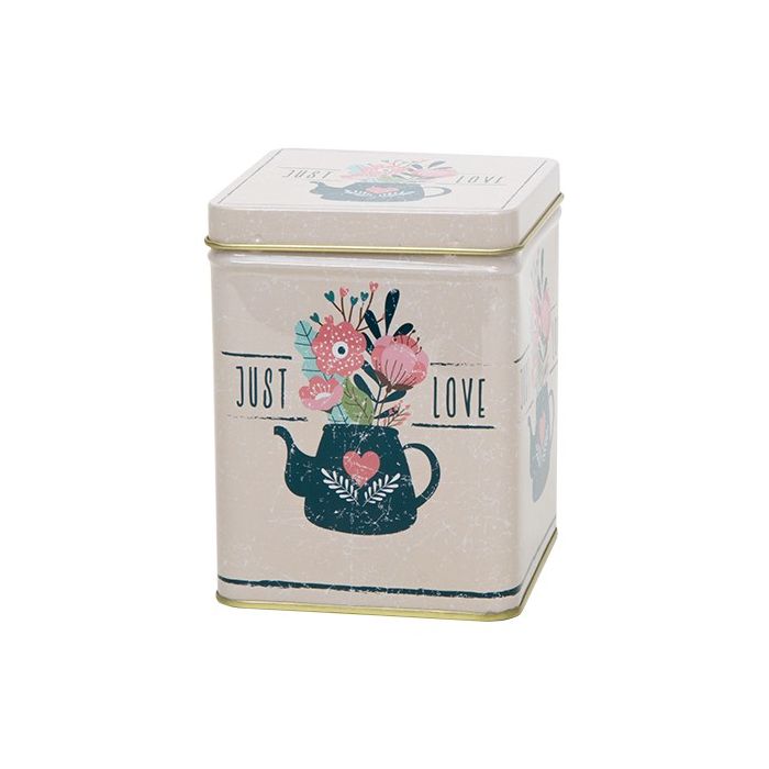 Vierkant blik M - 850 ml - Teabloom