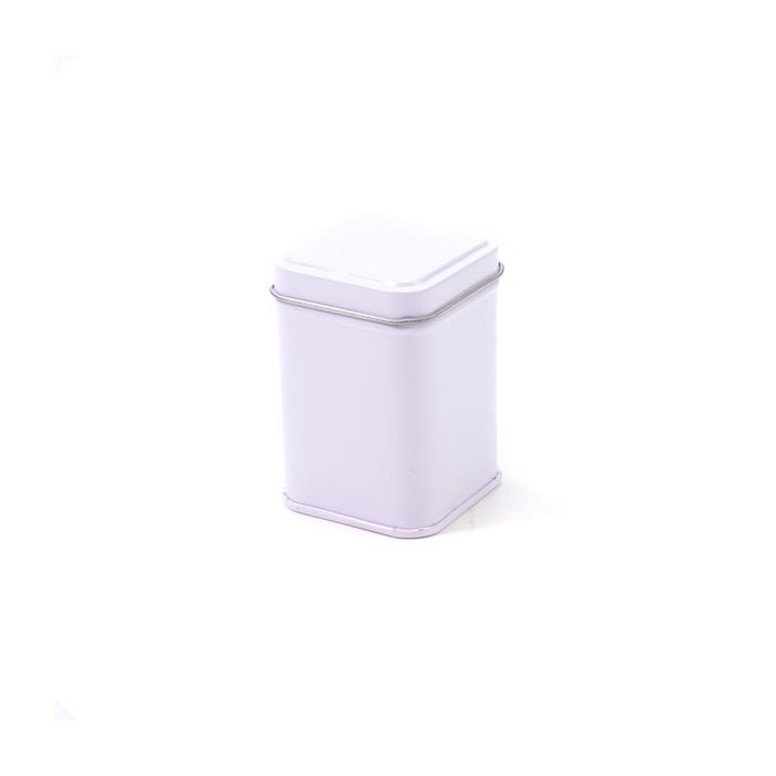 Vierkant blik xxs - 125 ml - Wit