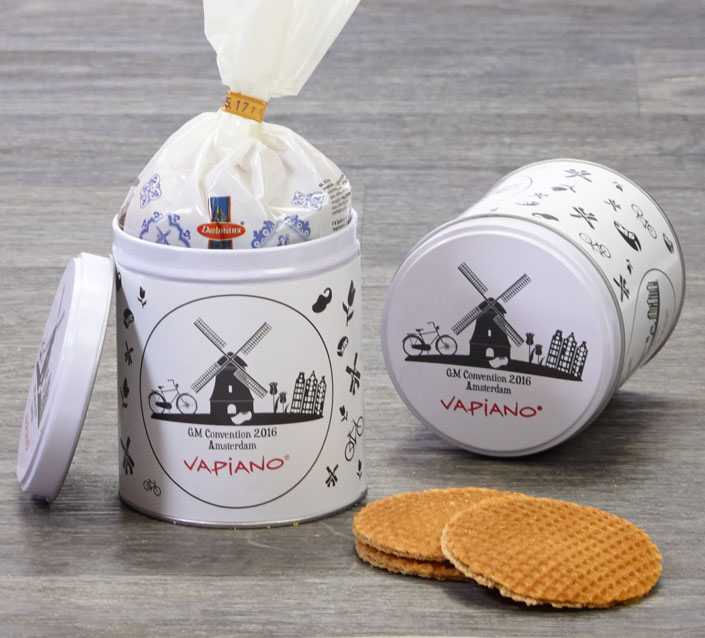 Stroopwafelblikken; echt Hollandse geschenkblikken